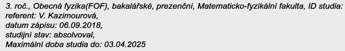 Maximální doba studia